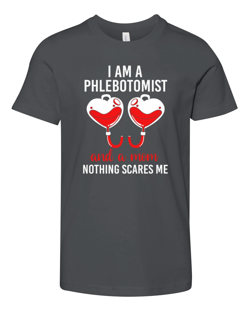 Mothers Day Blood Donation Phlebotomist And Mom Youth Unisex Jersey Tee