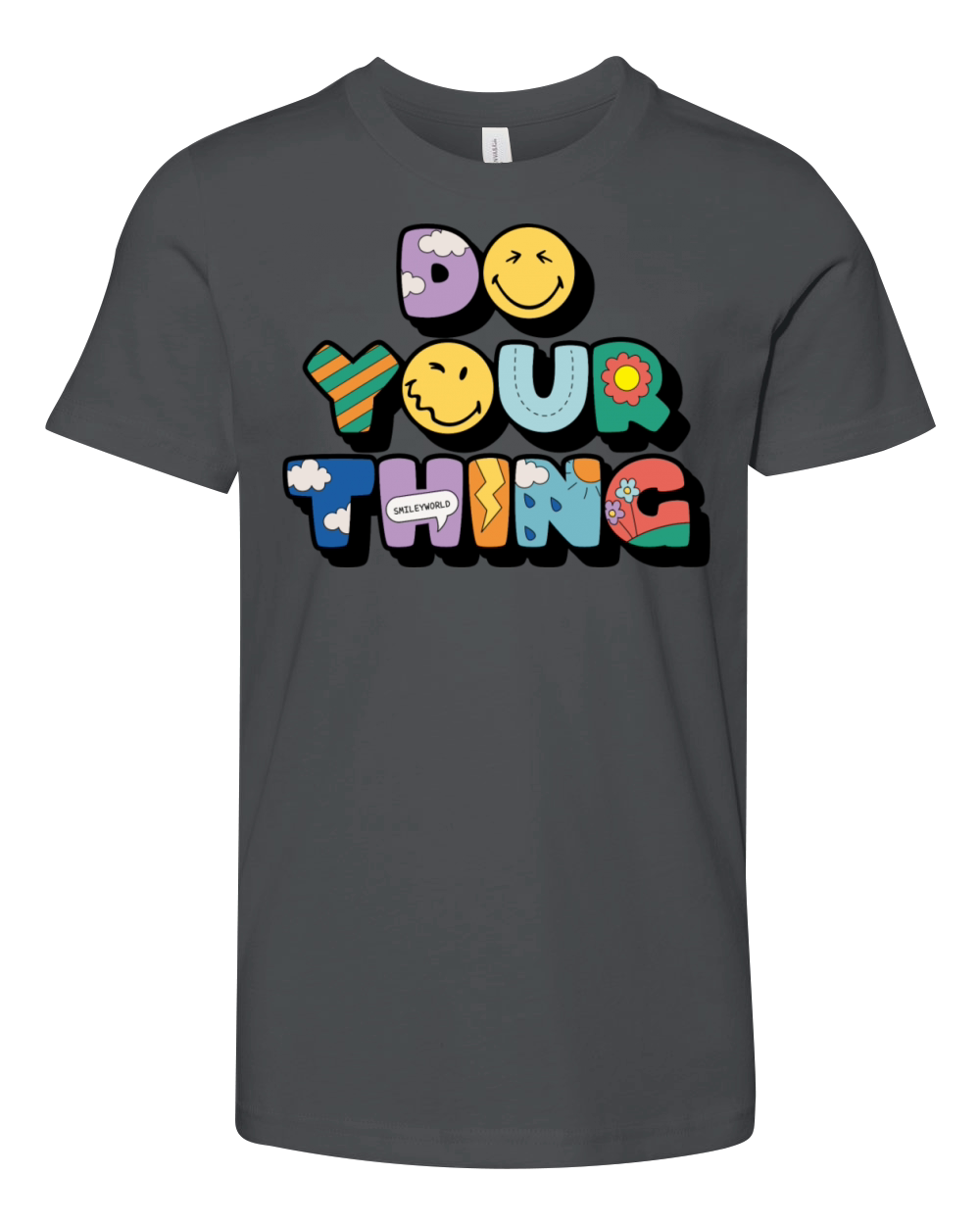 SmileyWorld Do Your Thing Colourful Letters Youth Unisex Jersey Tee