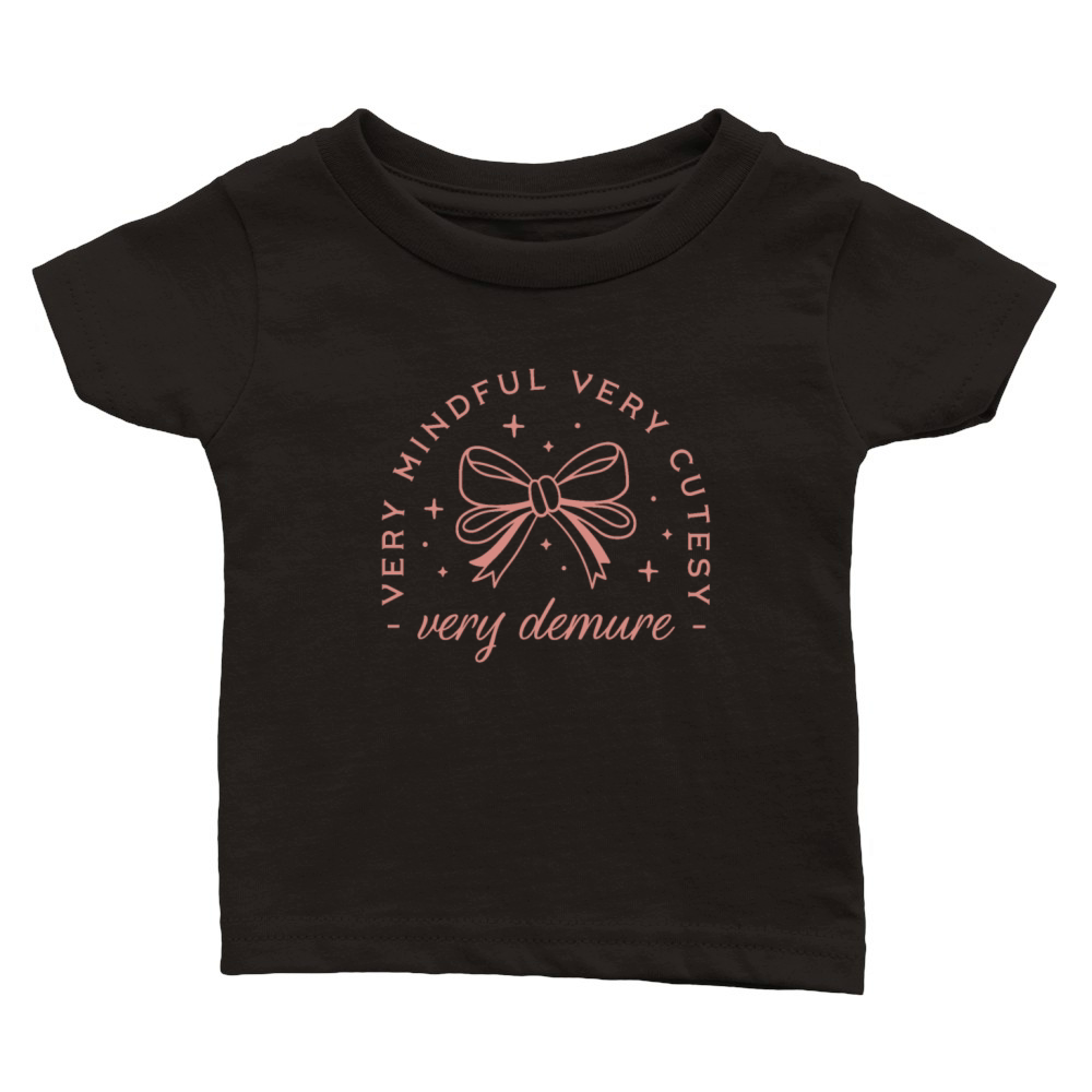 Very demure very mindful coquette aesthetic Classic Baby Crewneck T-shirt