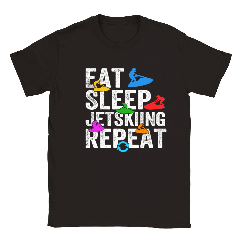 Eat Sleep Jet skiing Repeat - Funny Jetski Racing Classic Kids Crewneck T-shirt