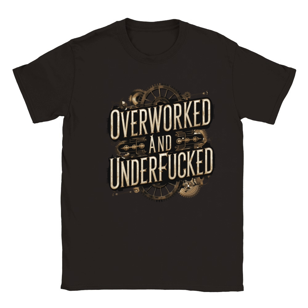 Overworked and Underappreciated Steampunk Humor Classic Kids Crewneck T-shirt