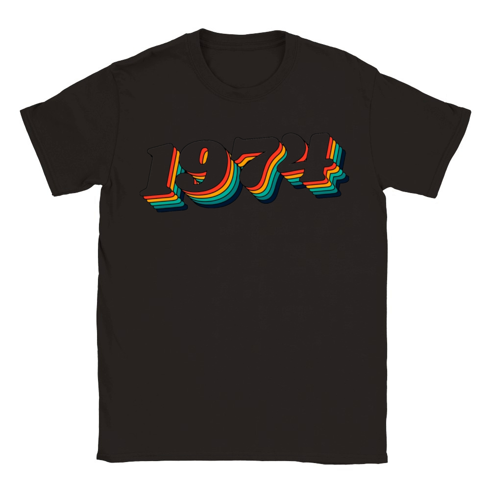 Retro 1974 Classic Kids Crewneck T-shirt