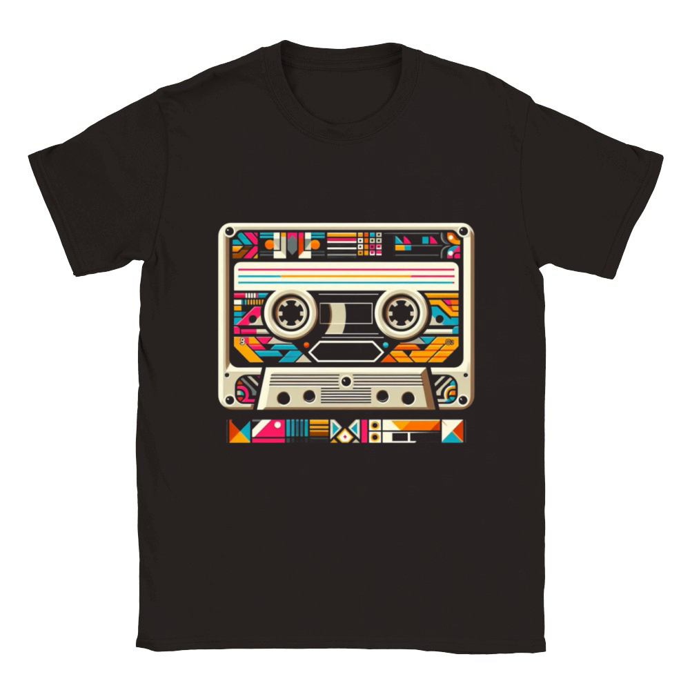 Vintage Cassette Tape Retro Music Art Classic Kids Crewneck T-shirt