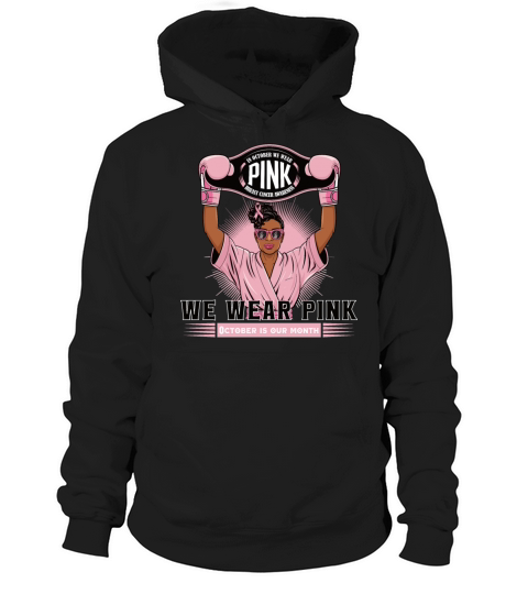Breast Cancer Design In Pink Boxer Style Hoodie Unisex