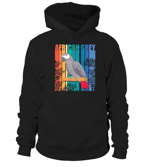 Retro Vintage African Grey Parrot Owner Hoodie Unisex