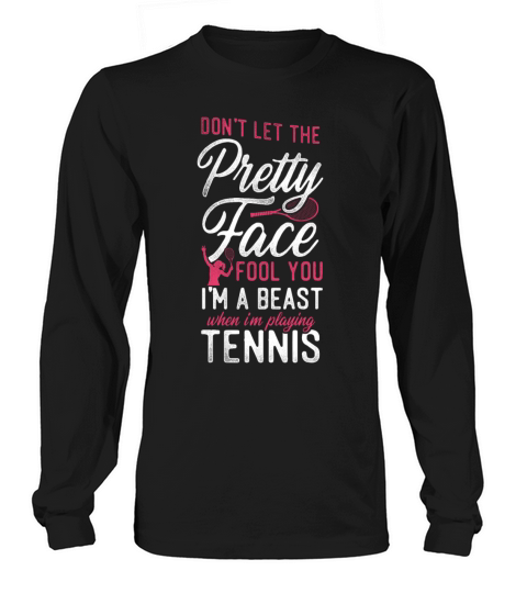 Funny Tennis Player Racket Girl Long sleeved Unisex