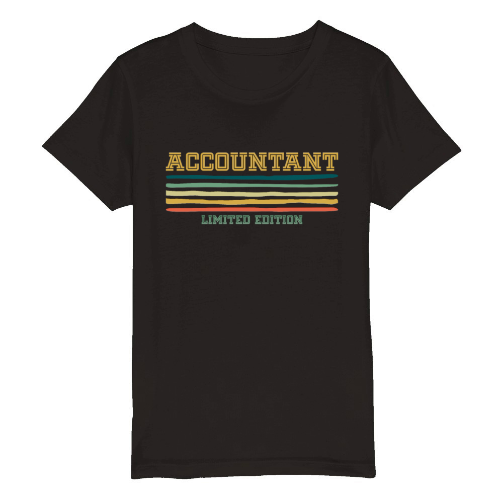 Accountant Limited Edition Retro Vintage Organic Kids Crewneck T-shirt