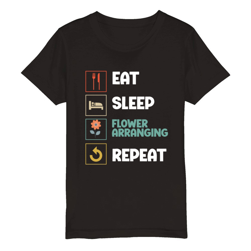 Florist Floral Flower Floristry Organic Kids Crewneck T-shirt