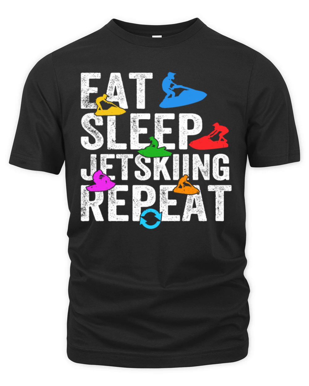 Eat Sleep Jet skiing Repeat - Funny Jetski Racing Organic Unisex T-shirt