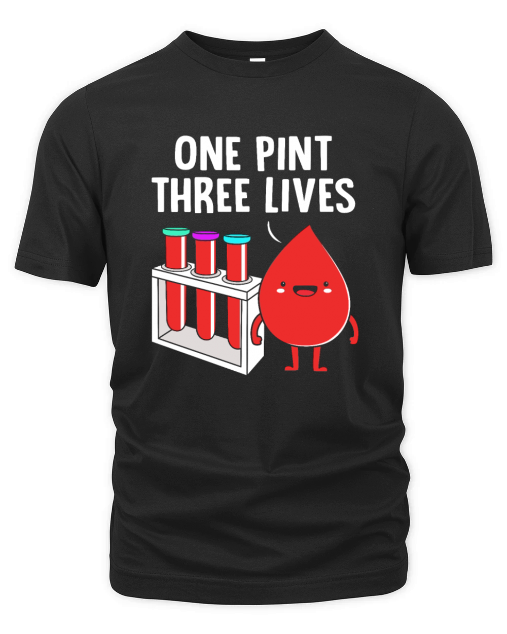 One Pint Three Lives Blood Donor Awareness Organic Unisex T-shirt
