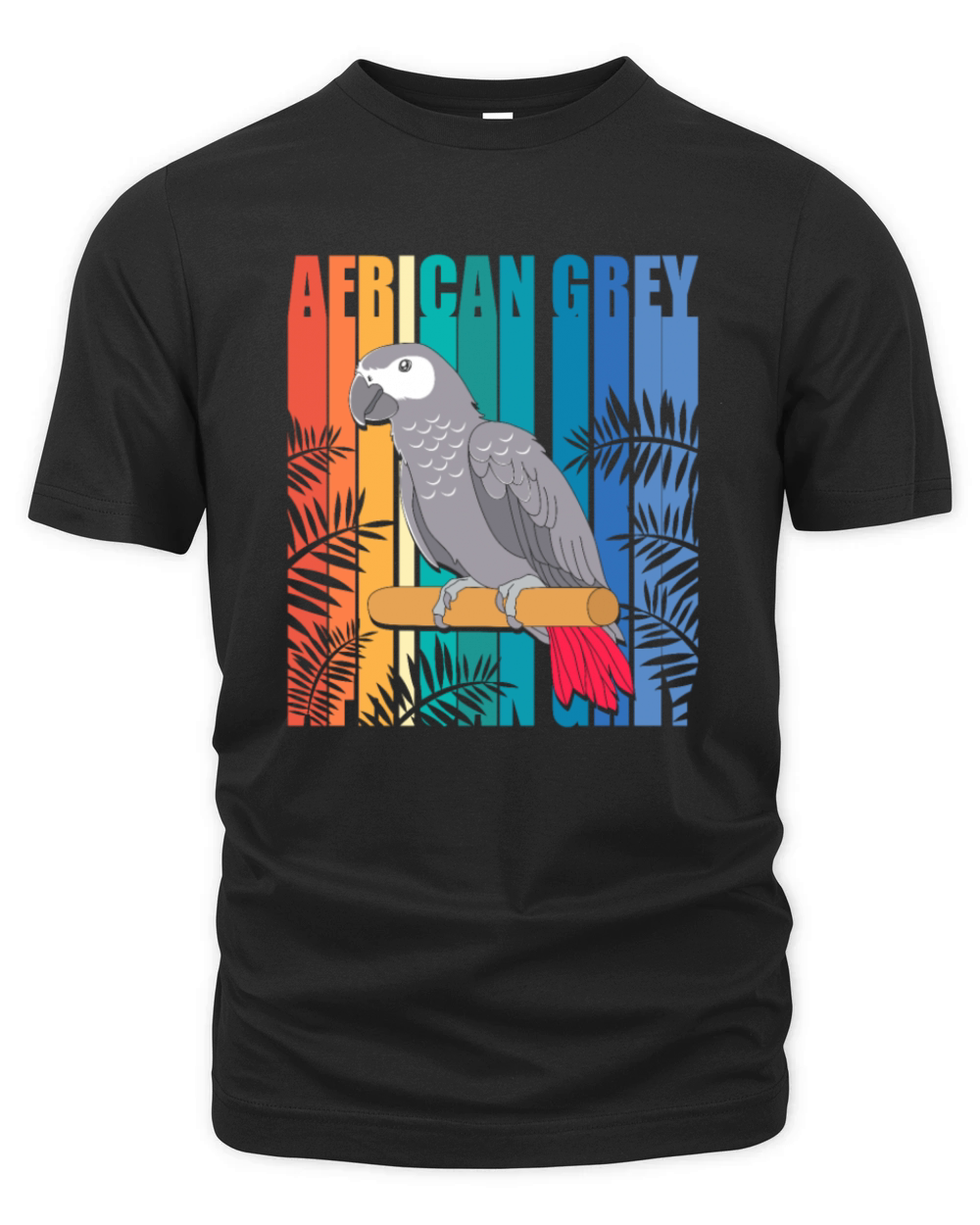 Retro Vintage African Grey Parrot Owner Organic Unisex T-shirt