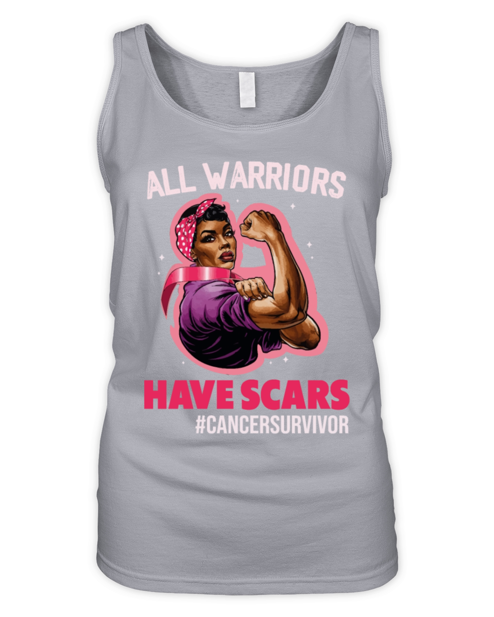 All Warriors Have Scars Breast Cancer Survivor Organic Women's Tank Top