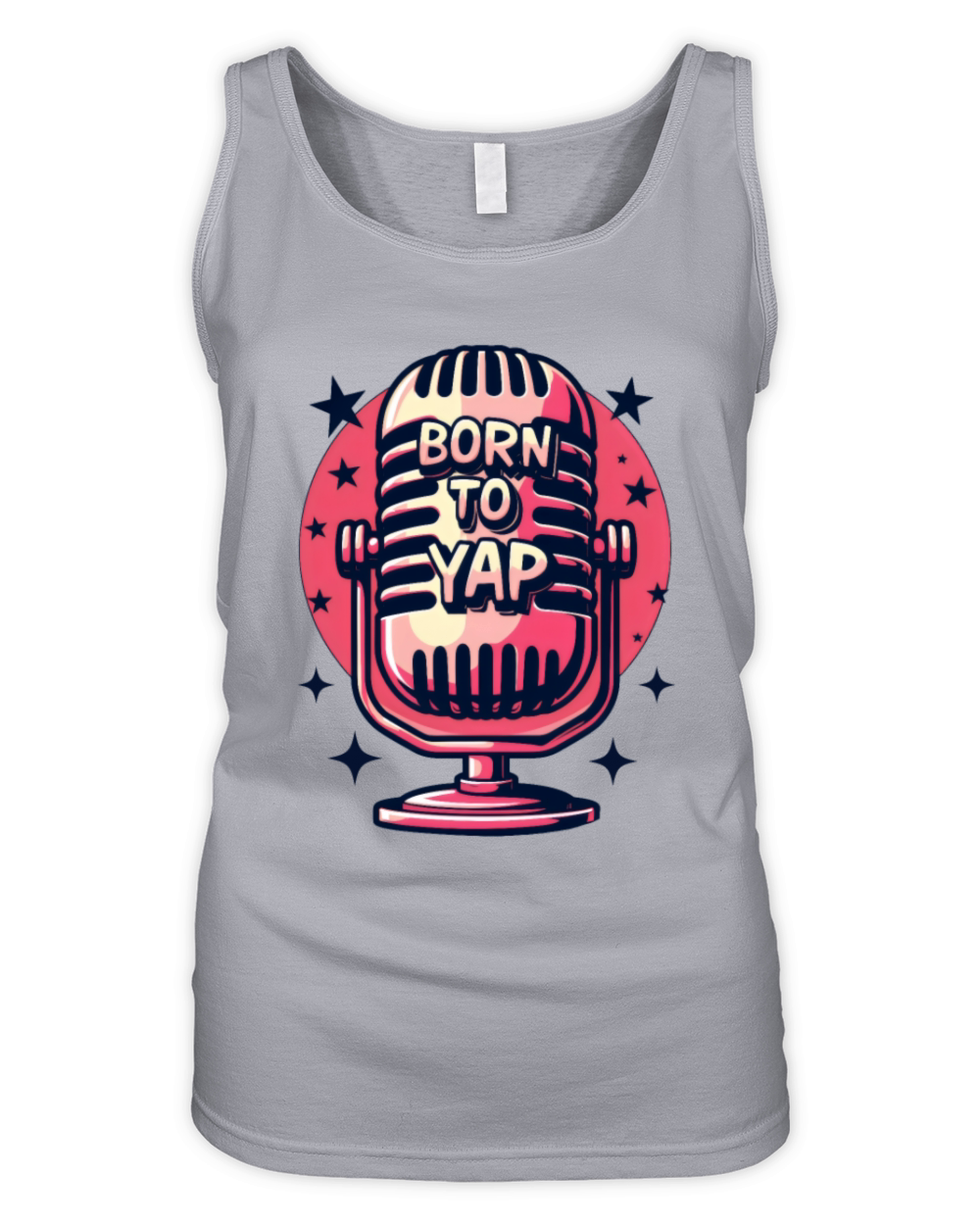 Born to Yap - Fun Retro Microphone Organic Women's Tank Top