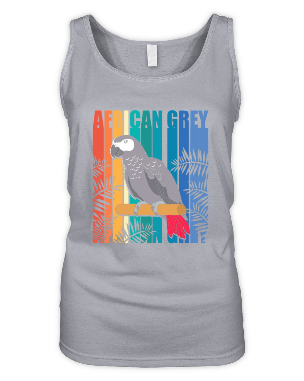 Retro Vintage African Grey Parrot Owner Organic Women's Tank Top
