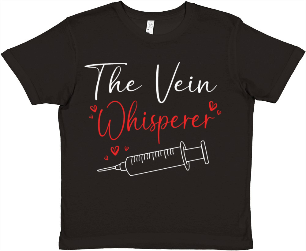 Funny Phlebotomy Humor Blood Donor Vein Whisperer Premium Kids Crewneck T-shirt