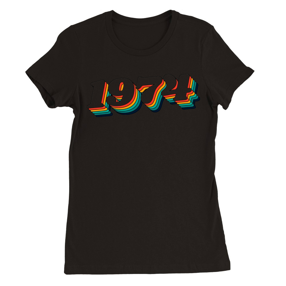 Retro 1974 Premium Womens Crewneck T-shirt