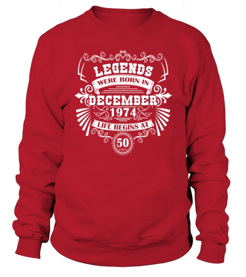 50th Birthday Legends December 1974 Vintage Wester Sweatshirt Unisex