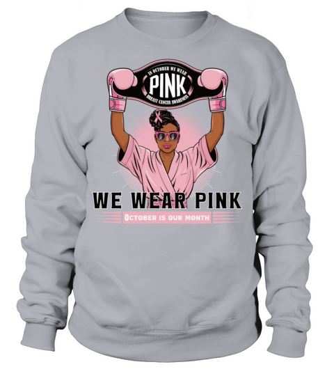 Breast Cancer Design In Pink Boxer Style Sweatshirt Unisex