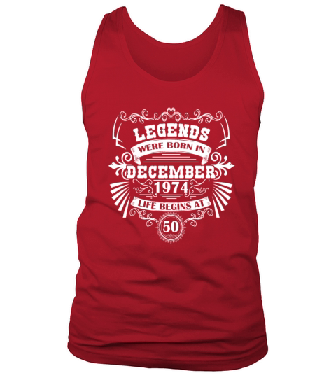 50th Birthday Legends December 1974 Vintage Wester Tank Top Unisex