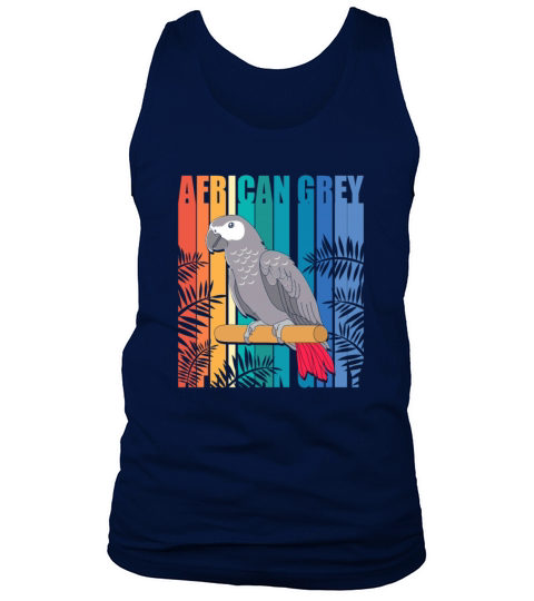 Retro Vintage African Grey Parrot Owner Tank Top Unisex