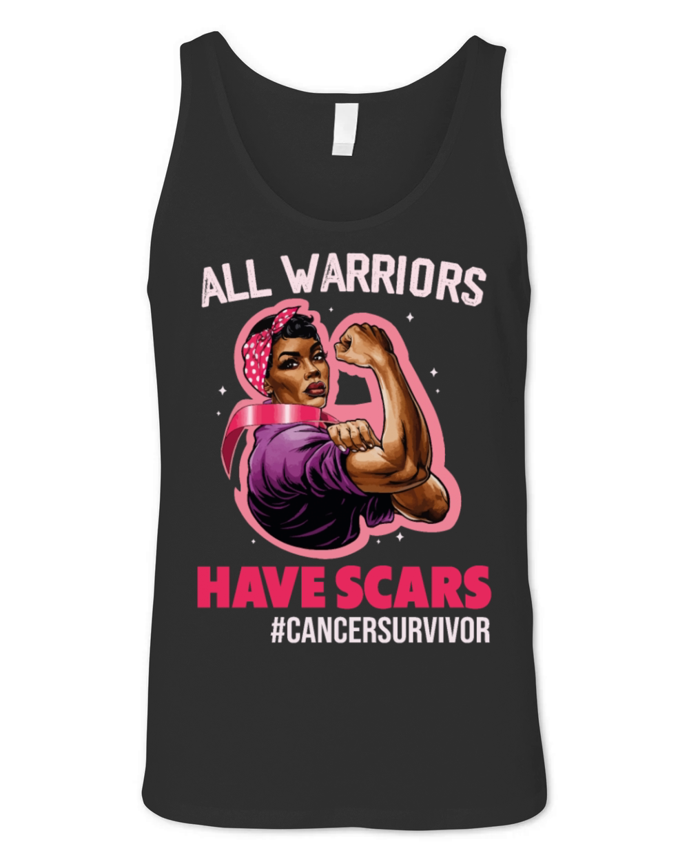 All Warriors Have Scars Breast Cancer Survivor Unisex Jersey Tank