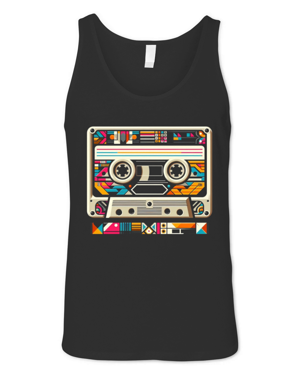 Vintage Cassette Tape Retro Music Art Unisex Jersey Tank