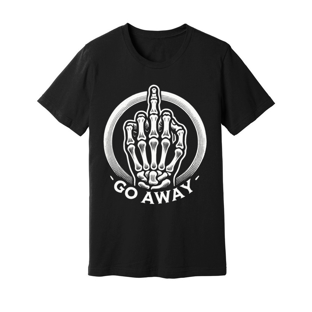 Vintage skeleton hand holding rose Unisex Jersey Tee