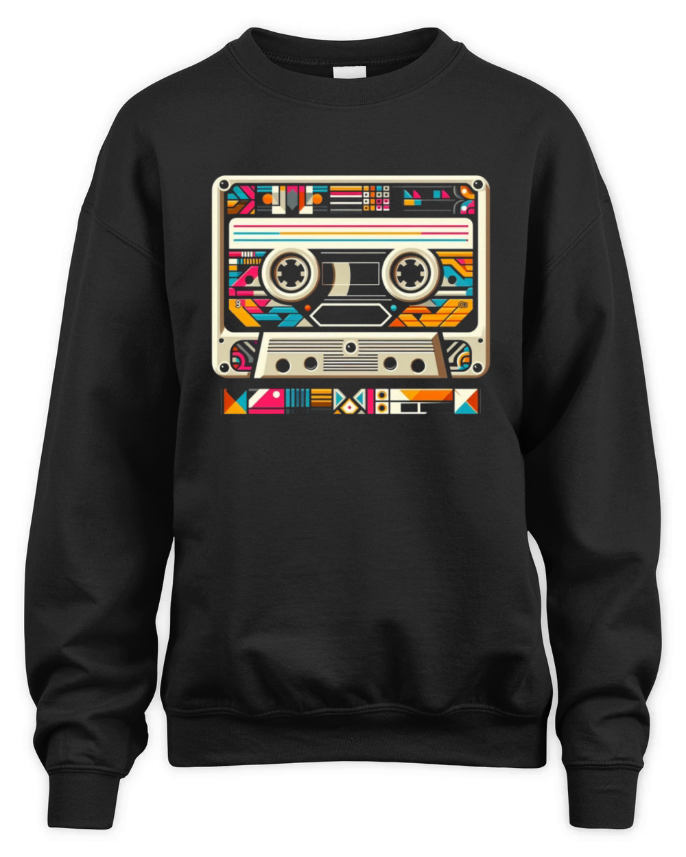 Vintage Cassette Tape Retro Music Art Unisex Premium Crewneck Sweatshirt