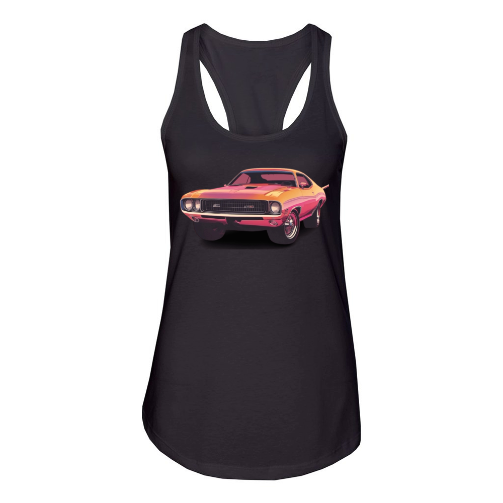 Vintage muscle car Women's Racerback Tank