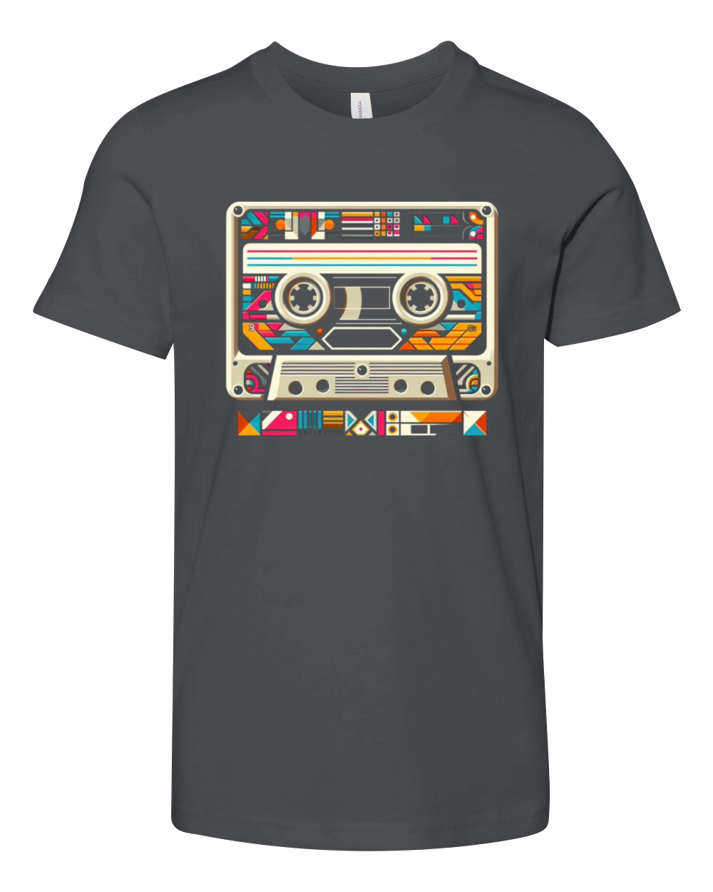 Vintage Cassette Tape Retro Music Art Youth Unisex Jersey Tee
