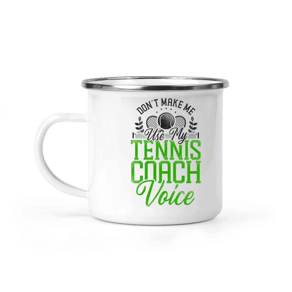 Funny Tennis Player Racket Coach Camping Mug