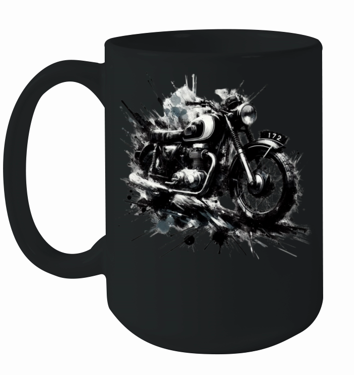 Classic Motorcycle Art Ceramic Mug