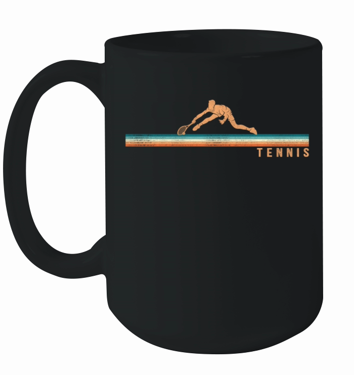 Funny Tennis Player Racket Retro Ceramic Mug