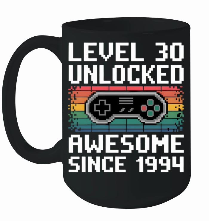 Level 30 Unlocked Awesome Since 1994 Retro Gaming Ceramic Mug