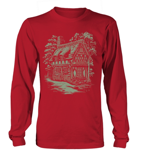 Enchanting Dark Cottagecore House In The Woods Long sleeved Unisex