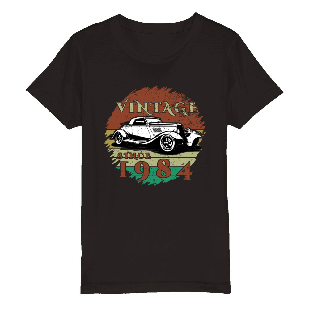 40th birthday Classic Car - Vintage since 1984 Organic Kids Crewneck T-shirt
