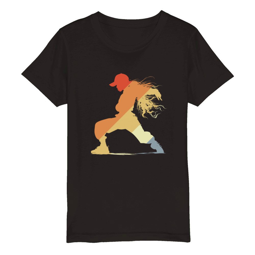 Vintage B-Girl Organic Kids Crewneck T-shirt