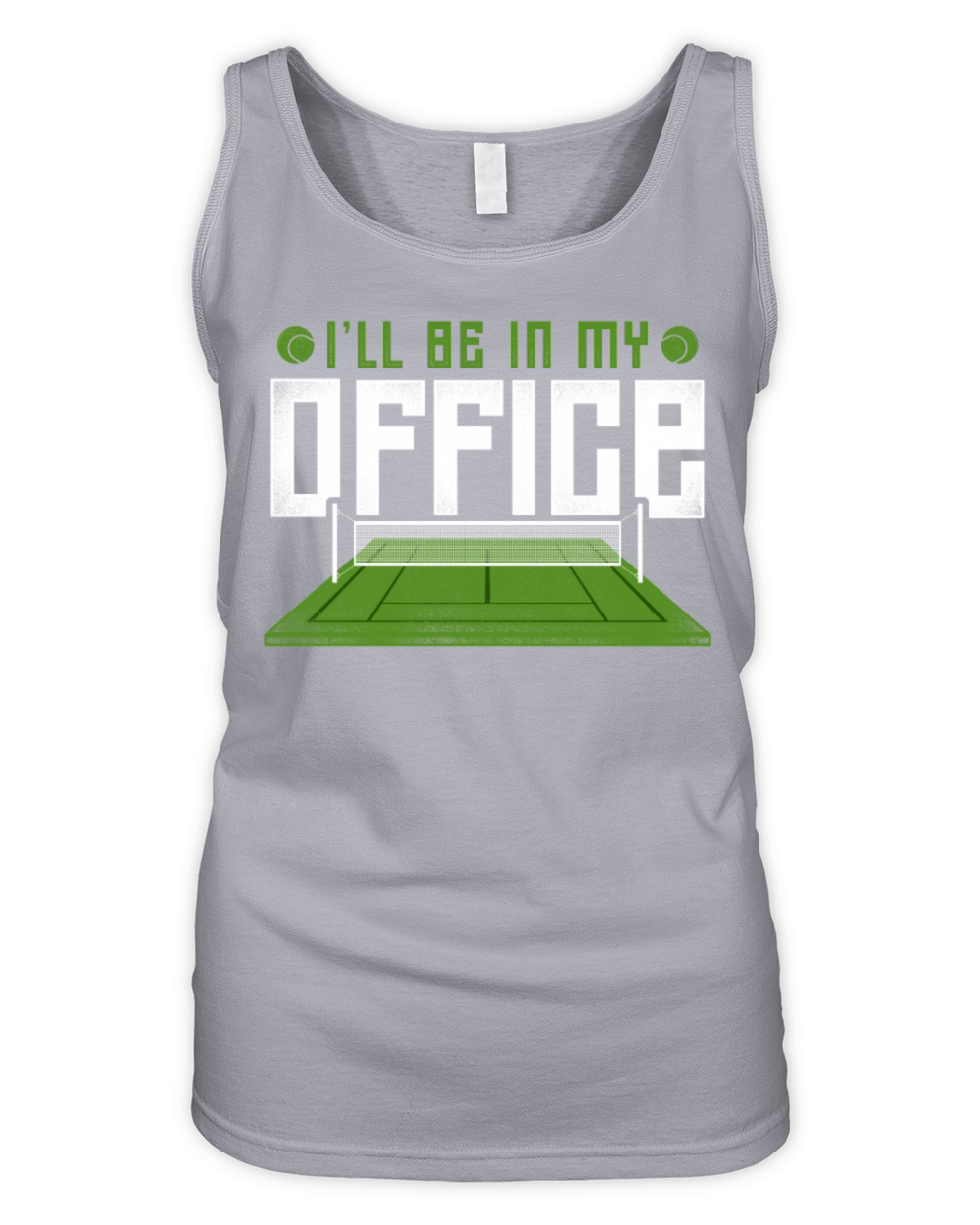 Funny Tennis Player Racket Ill Be Organic Women's Tank Top