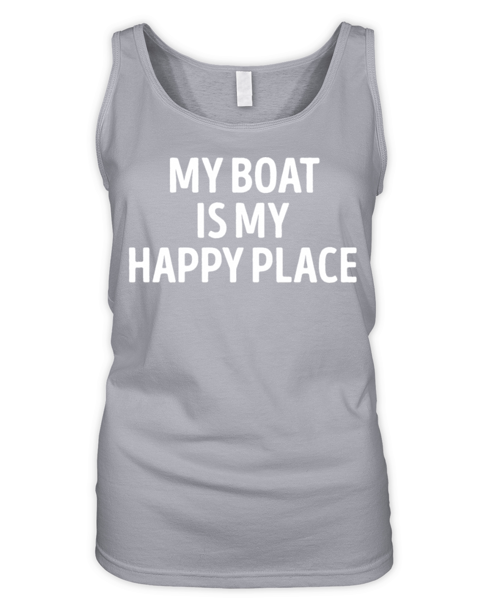 My Boat Is my Happy Place Funny Fishing Organic Women's Tank Top