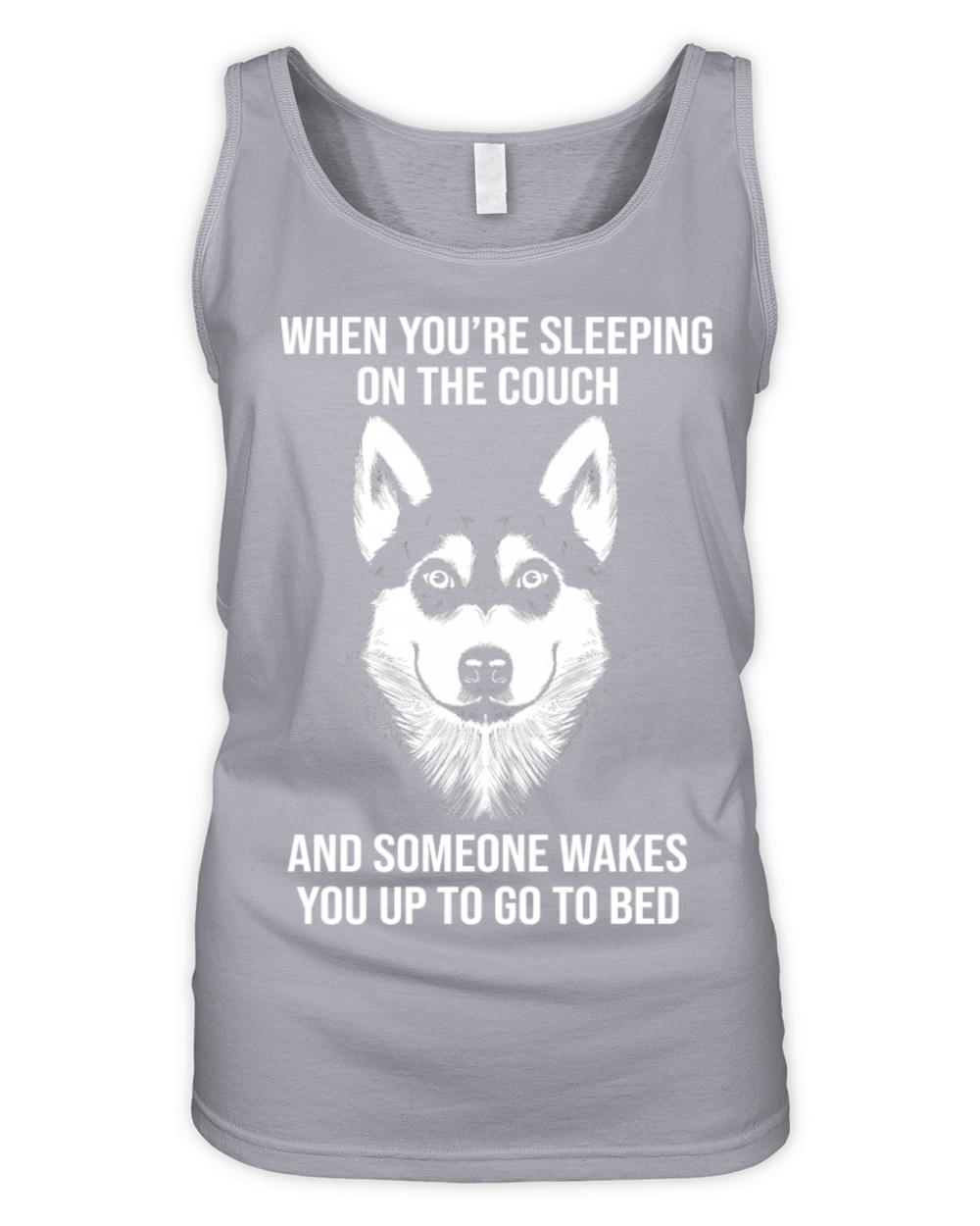 Sleeping On The Couch Vintage Siberian Husky Organic Women's Tank Top