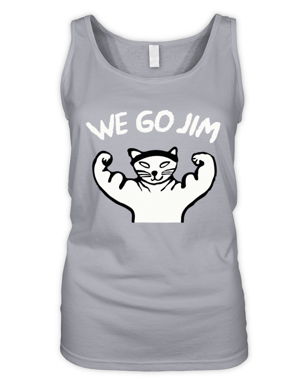 We Go Jim Cat Black Organic Women's Tank Top