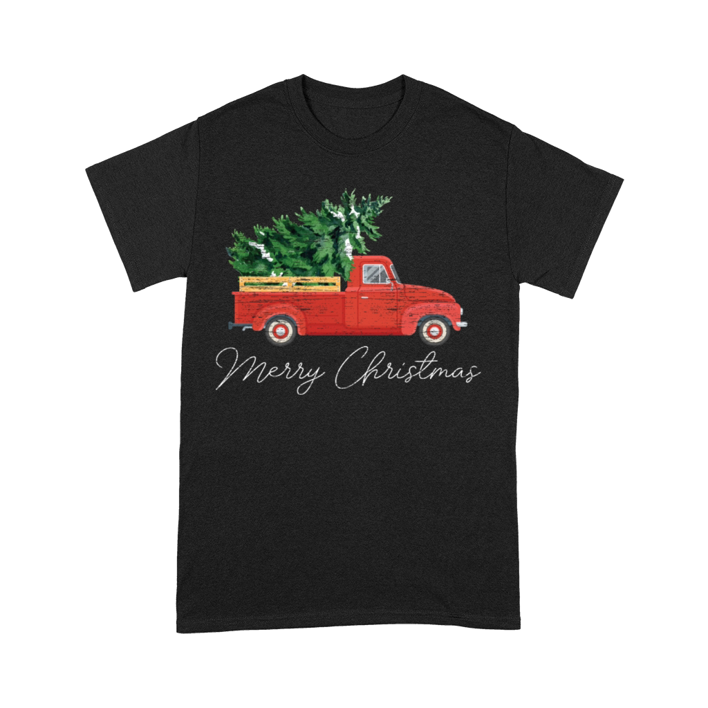 Vintage Wagon Christmas Truck Christmas Tree Premium T-shirt