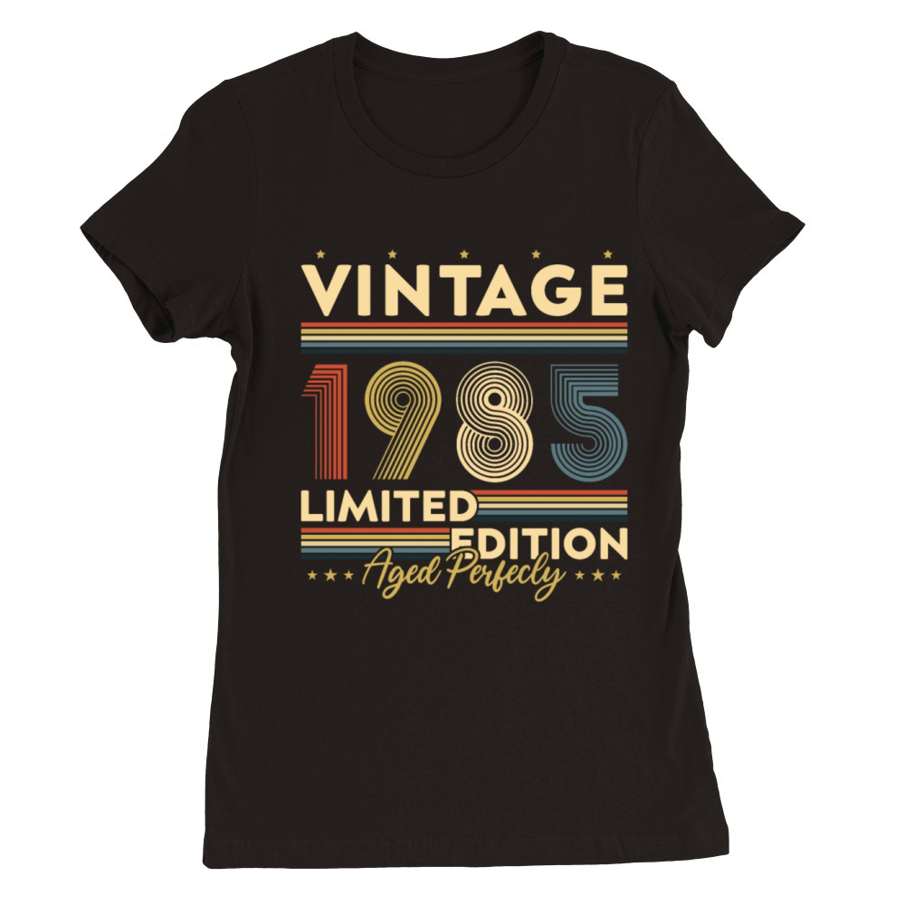 40 Years Old Vintage 1985 Birthday Gift Men Women Premium Womens Crewneck T-shirt