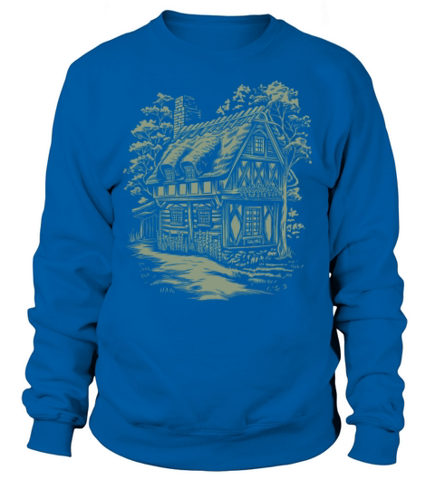 Enchanting Dark Cottagecore House In The Woods Sweatshirt Unisex