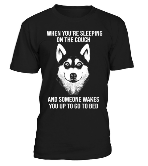 Sleeping On The Couch Vintage Siberian Husky T-Shirt Unisex