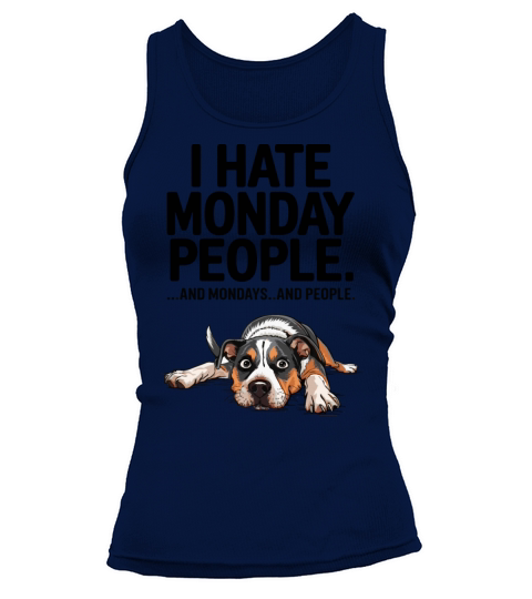 Grumpy Dog I Hate Monday People Funny Dog Tank top Woman