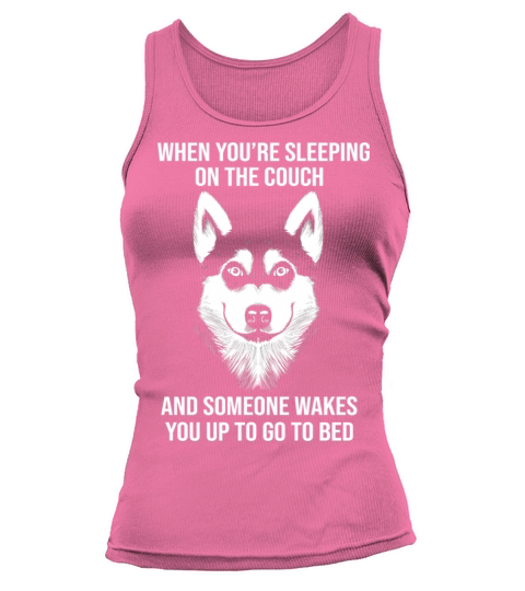 Sleeping On The Couch Vintage Siberian Husky Tank top Woman
