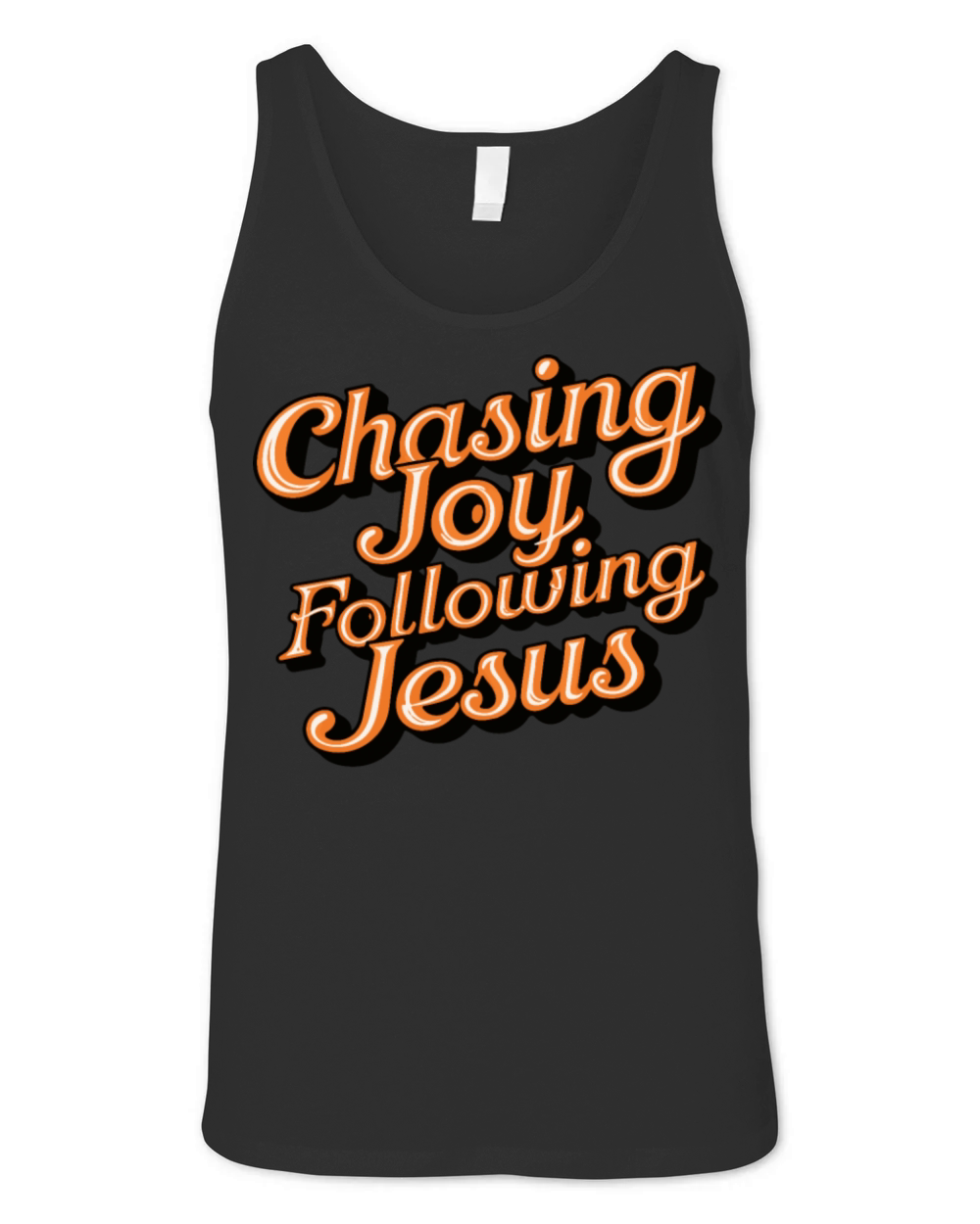 Chasing Joy Following Jesus Inspirational Quote Unisex Jersey Tank