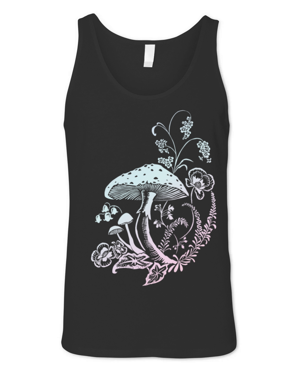 Fly agaric with flowers multicolor Unisex Jersey Tank