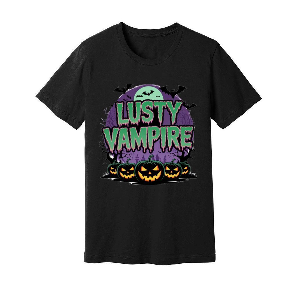 lusty vampire halloween Unisex Jersey Tee